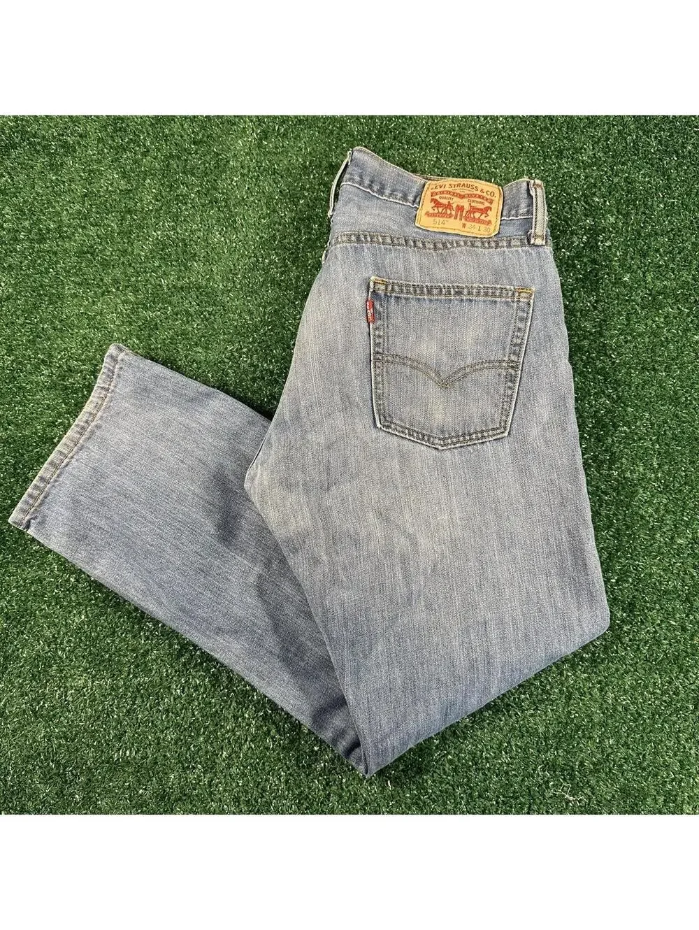 Levi's 505 blue jeans pants grunge basic comfy mens size 34x30